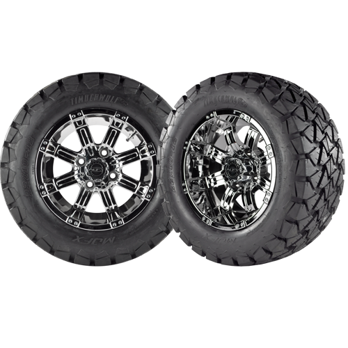 OCTANE 12x7 Chrome w/ 22x10x12 Timber Wolf A/T Tire