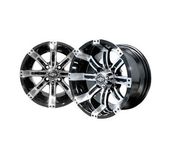 OCTANE 14x7 Machined/Black Wheel