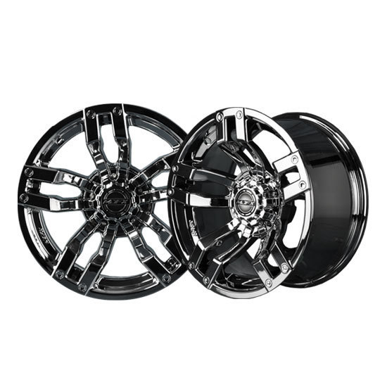 VELOCITY 14x7 Black Chrome Wheel
