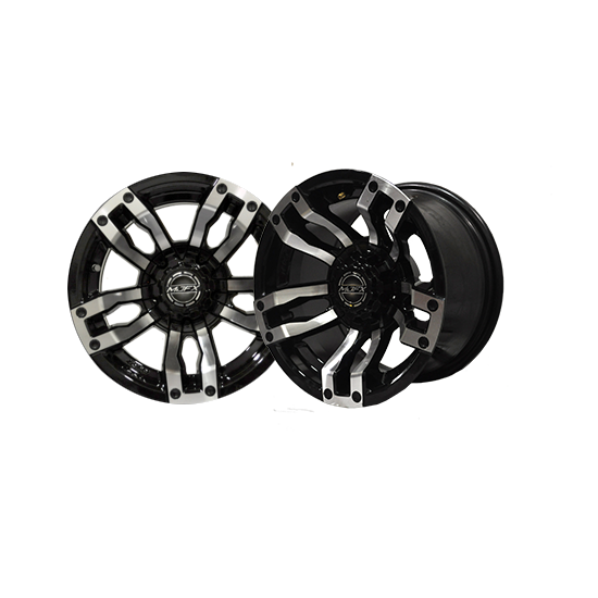 VELOCITY 12x7 Machined/Black Wheel