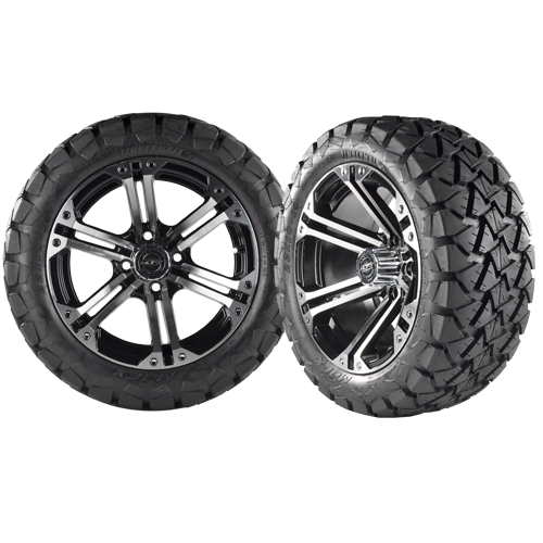 NITRO 14x7 Black w/ 225/30/14 Cobra Street Tire
