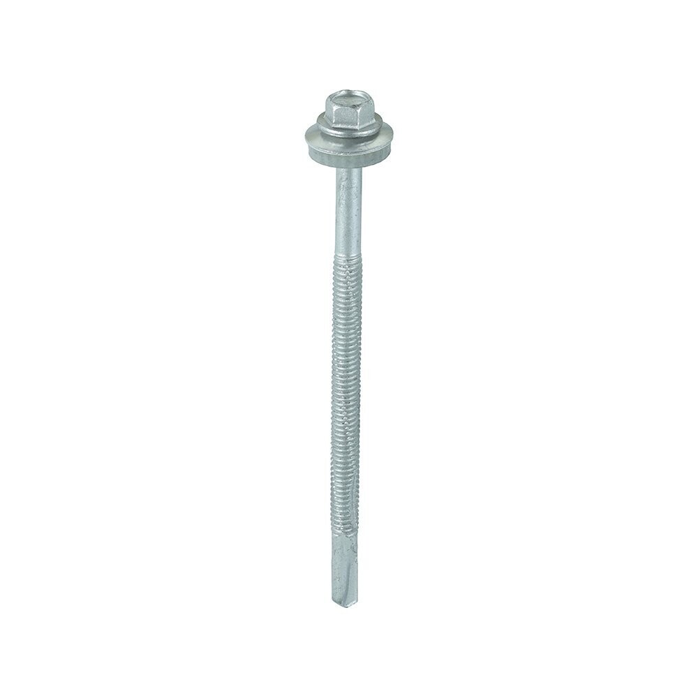 Metal Construction Heavy Section Screws - Hex - EPDM Washer - Self-Drilling - Exterior - Silver Organic