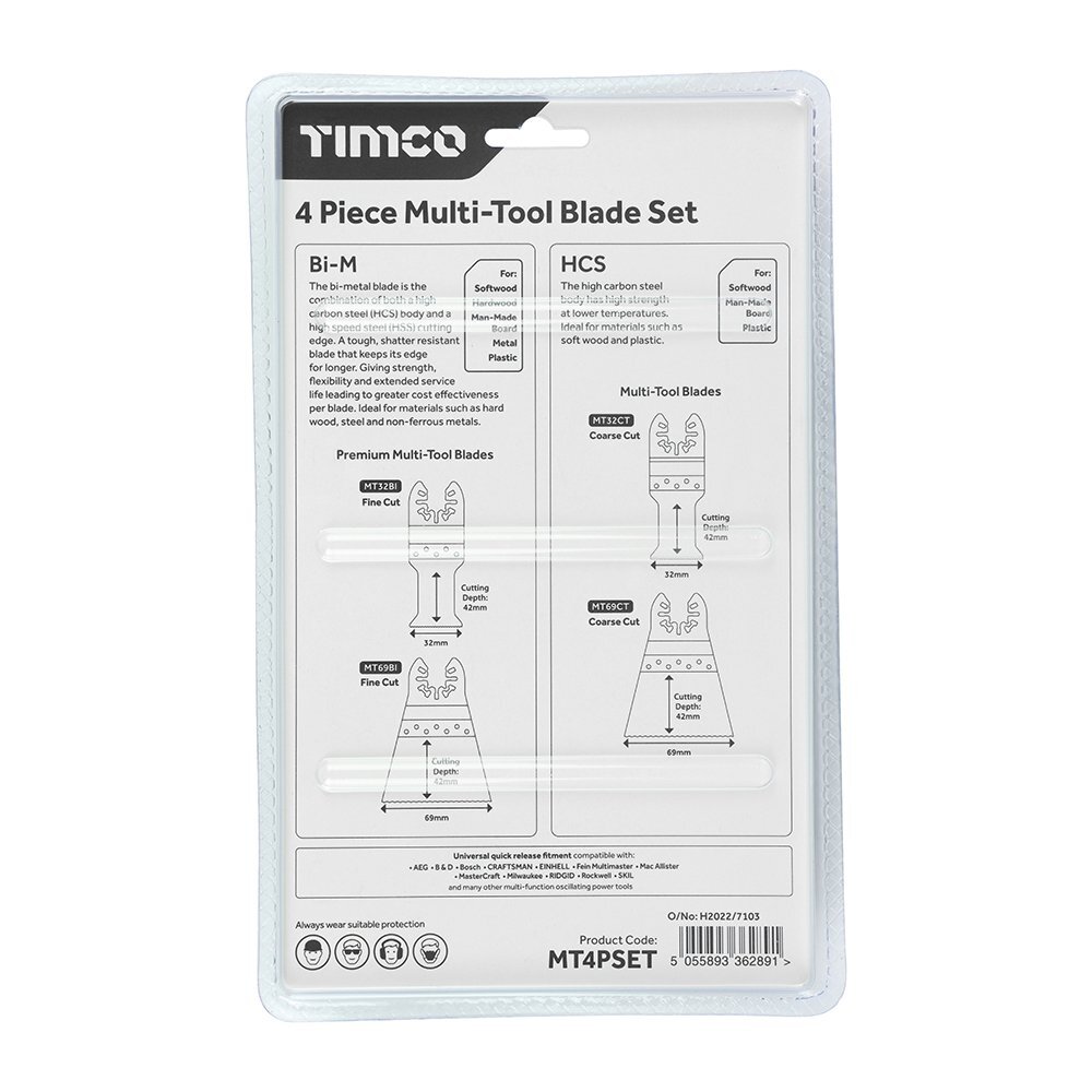 Multi-Tool Blade Sets - 4 Piece Set