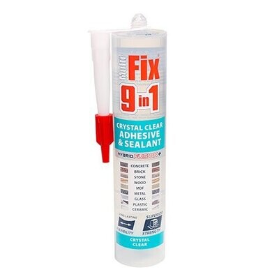 9 in 1 Adhesive & Sealant -  in Crystal Clear & White