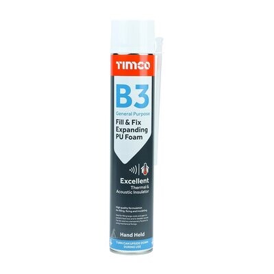 B3 General Purpose Fill & Fix Expanding PU Foam - Hand Held and Gun