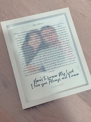 Personalized photo frame with message