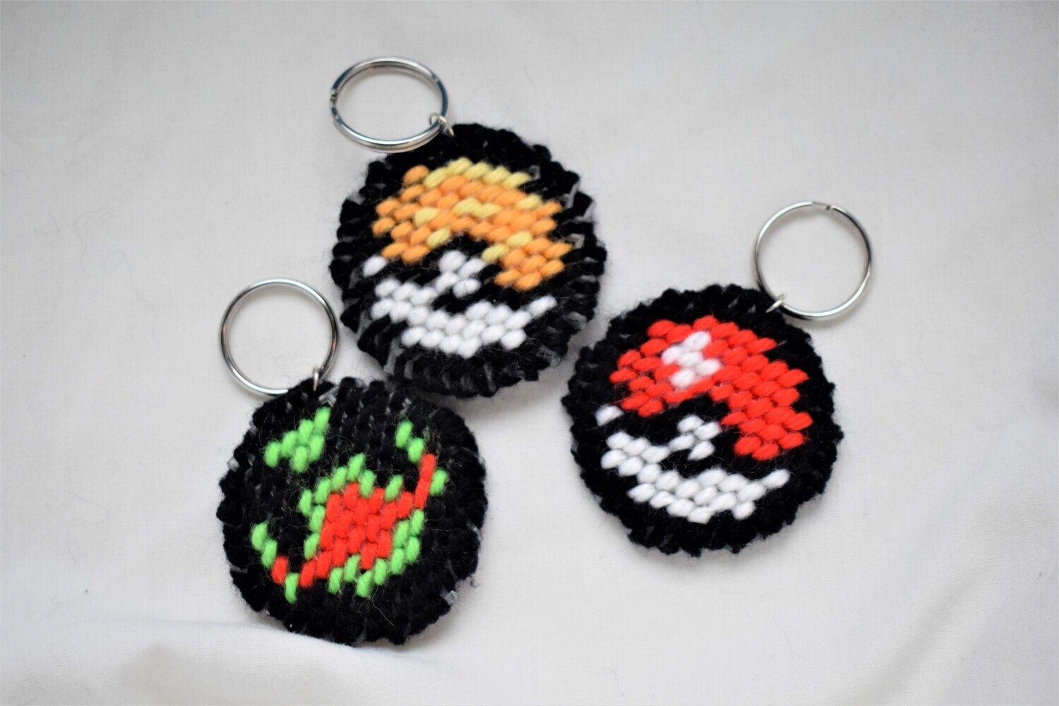 3 Pokeball Keychains