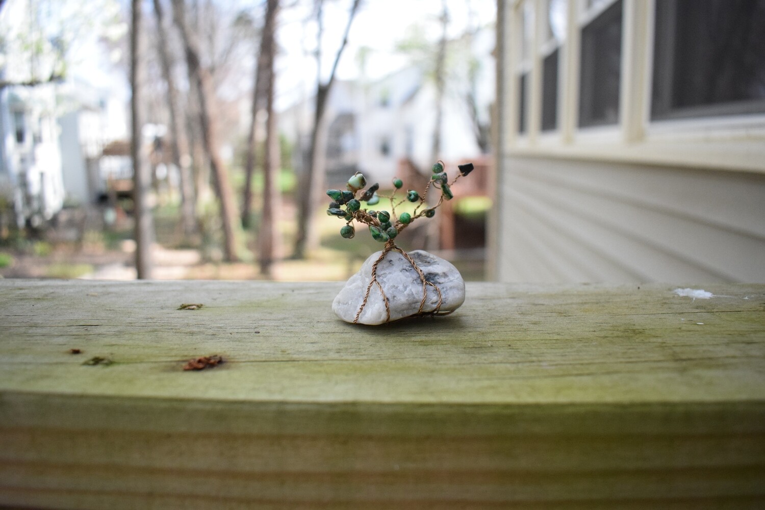 Small Green Jasper Wire Tree