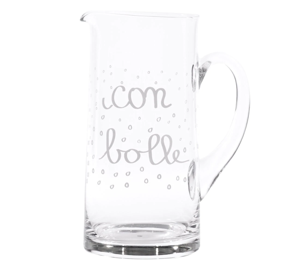 Brocca in vetro soffiato lt.1,2 Con Bolle Simple Day