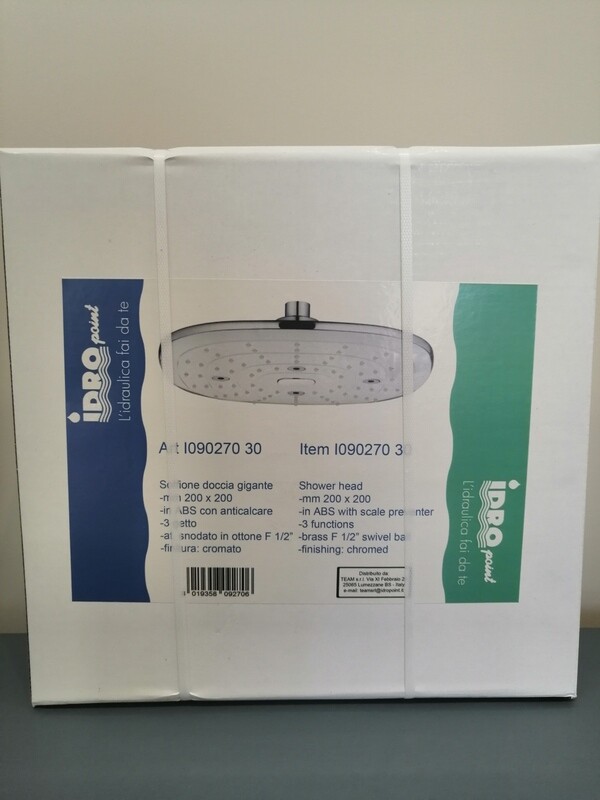 SOFFIONE DOCCIA GIGANTE QUADRO 20X20 IDROPOINT