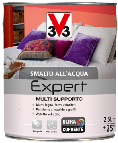 Smalto all'acqua Multisupporto expert ultracoprente V33