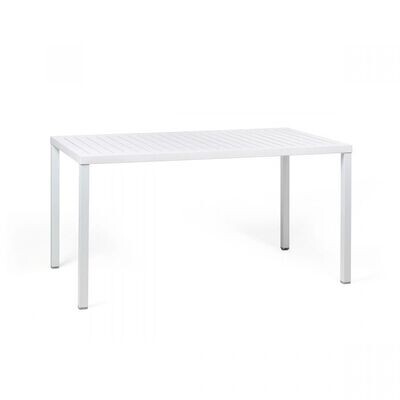 Tavolo in polipropilene e alluminio col.bianco Cube 140x80 Nardi Outdoor