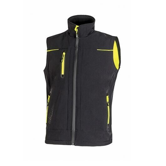 Gilet in softshell impermeabile col.nero Universe U-Power