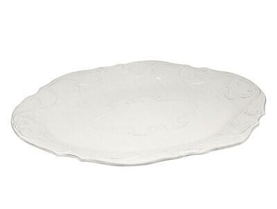 Vassoio ovale in ceramica col.bianco l.47 cm Italica Virginia Casa