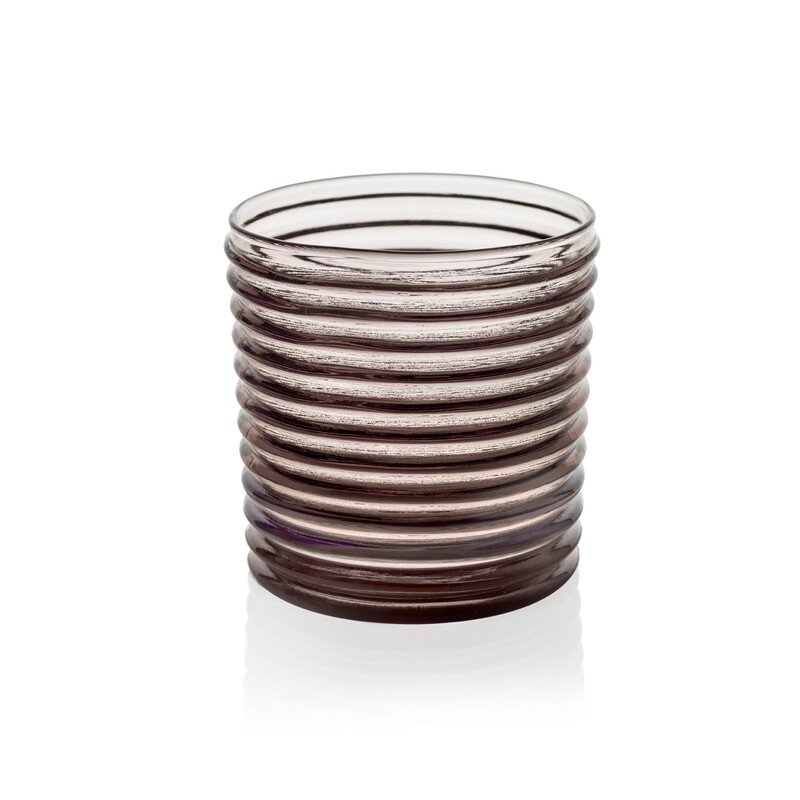 Set 6 bicchieri in vetro col.grigio bronzo cl.31 Vertigo Ivv