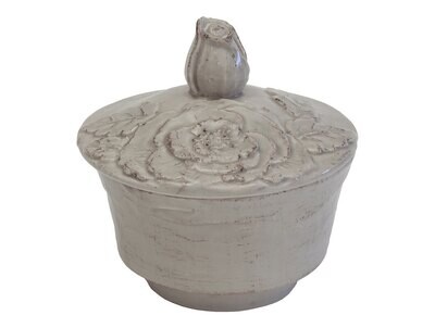 Zuccheriera in ceramica col.grigio corda Romantica Virginia Casa