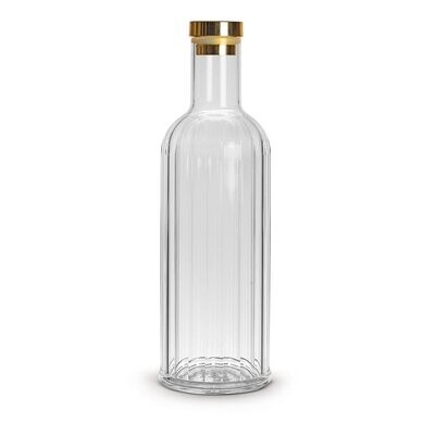 Bottiglia in acrilico trasparente con tappo oro Wd Lifestyle