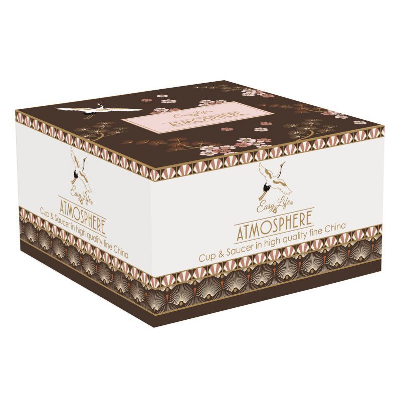 Tazza colazione con piatto in porcellana ml.400 Atmosphere Oriental Easy Life