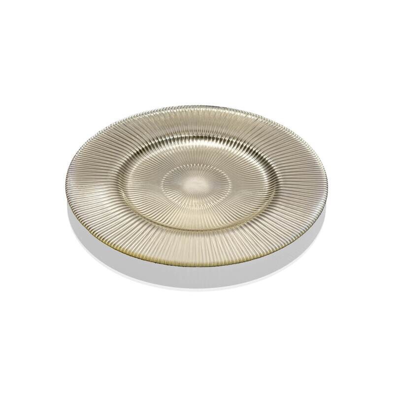 Sottopiatto cm.34 decoro cromo oro champagne Ishtar Ivv
