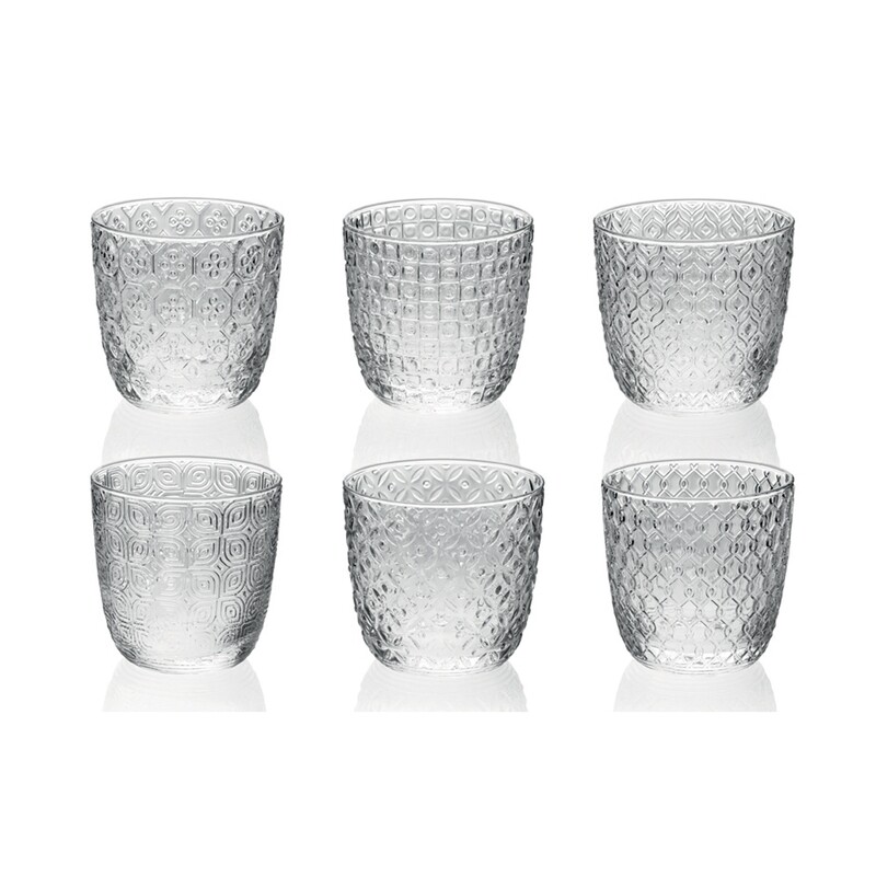 Set 6 bicchieri in vetro trasparente cl.31 Sixties Ivv