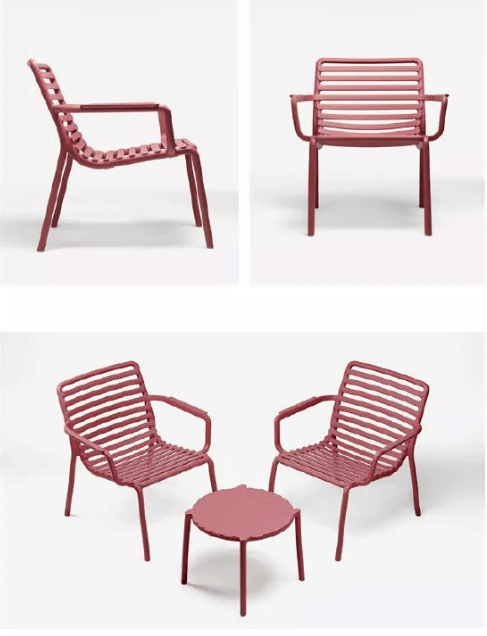 Tavolino in resina fiberglass col.marsala Doga Table Nardi Outdoor