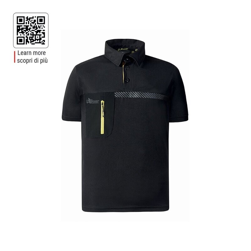 Polo maniche corte Libra col.black carbon U-Power