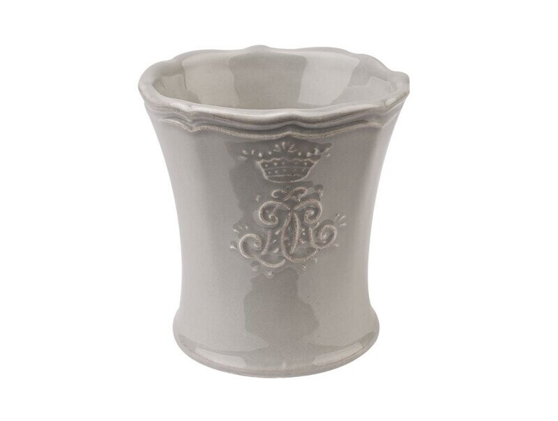 Bicchiere in ceramica h.9 col.pomice Corona Virginia Casa