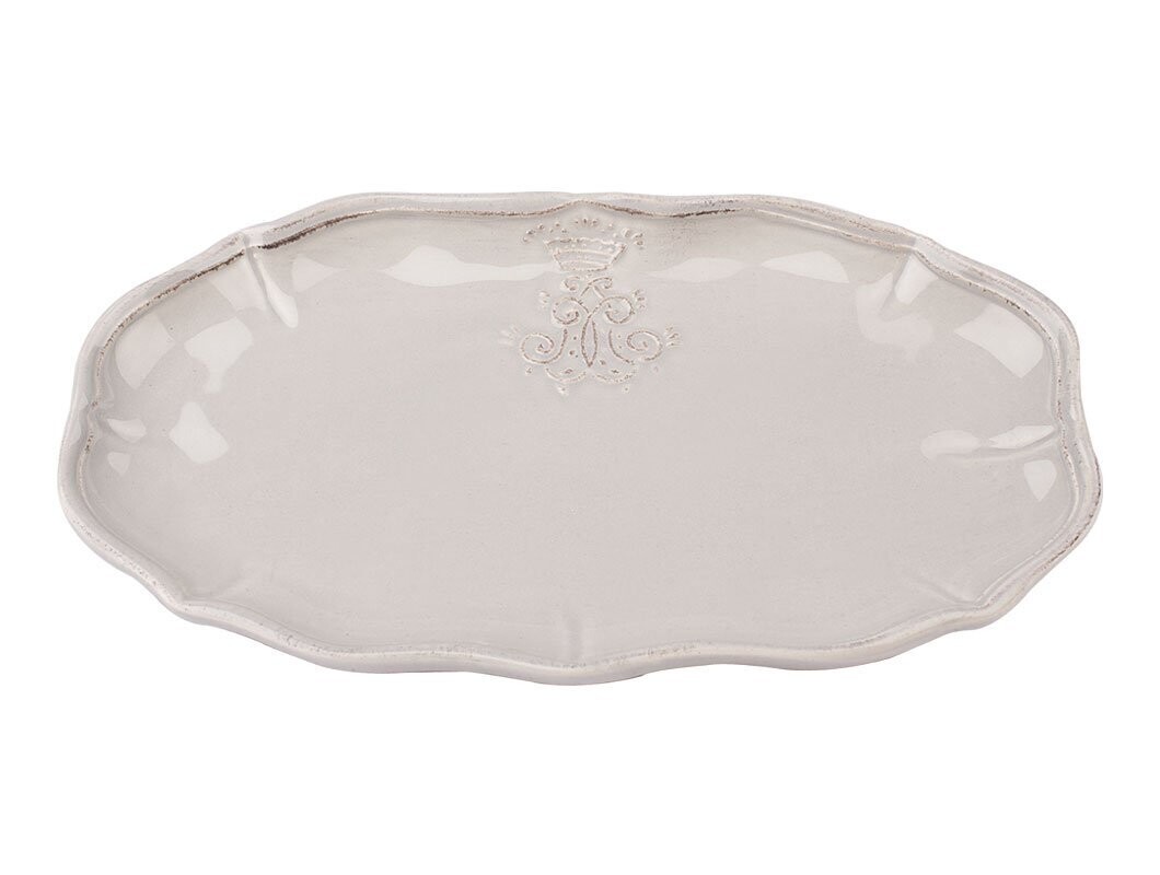 Vassoietto bagno in ceramica col.pomice Corona Virginia Casa