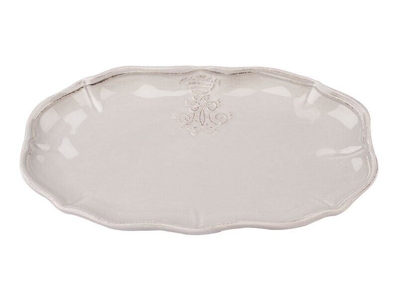 Vassoietto bagno in ceramica col.pomice Corona Virginia Casa