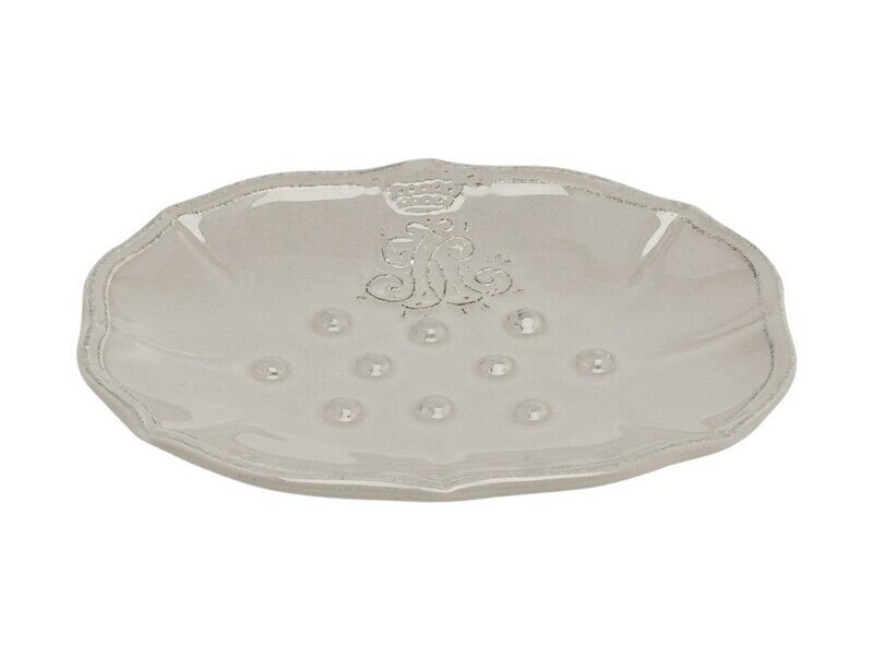 Portasapone in ceramica col.pomice Corona Virginia Casa