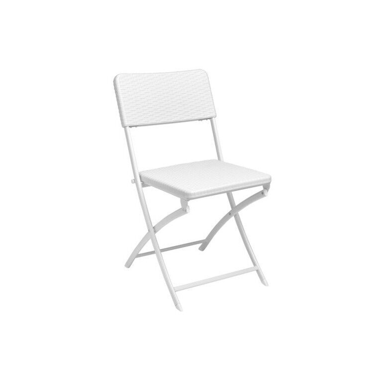 Set 2 sedie pieghevoli in acciaio e HDPE col.bianco Malva Papillon