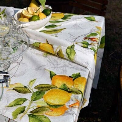 Tovaglia Limoncello in lino 170x170 Tessitura Toscana Telerie Tovaglia Limoncello in lino 170x170 Tessitura Toscana Telerie