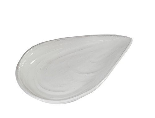 Set 4 piatti cozza 26x17 col.bianco Marina Virginia Casa