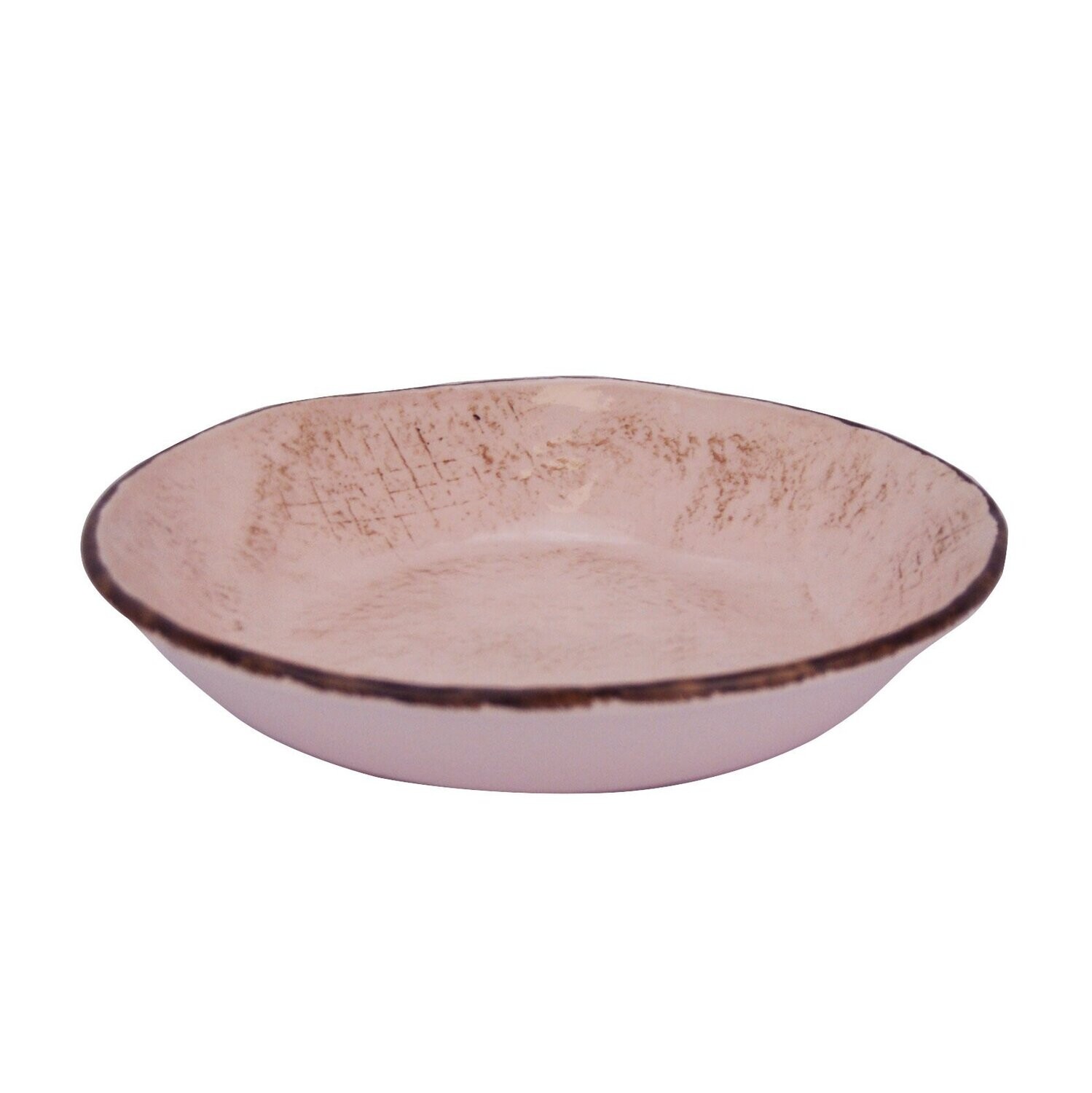 Insalatiera in ceramica d.26 Preta rosa anticato Arcucci
