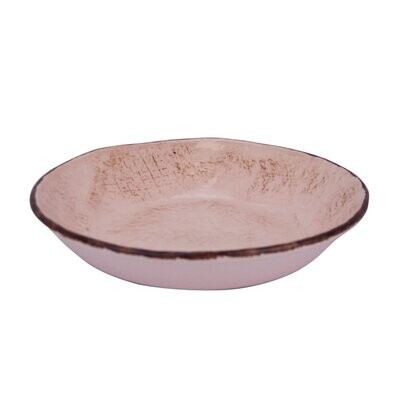 Insalatiera in ceramica d.26 Preta rosa anticato Arcucci