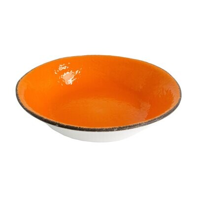 Insalatiera in ceramica d.26 Preta arancio Arcucci