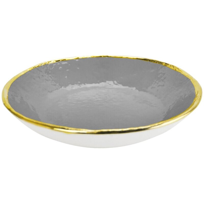 Risottiera in ceramica d.30 Preta oro grigio Arcucci