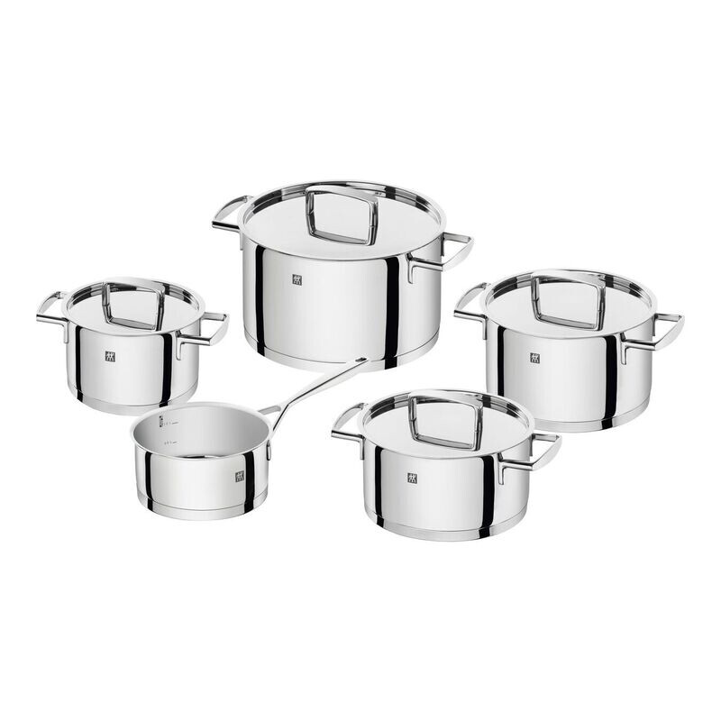 Set 5 pentole e 4 coperchi in acciaio inox 18/10 Passion Zwilling