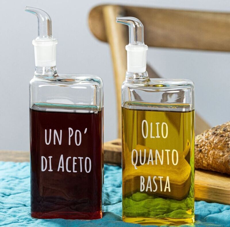 Set 2 bottiglie Olio Quanto Basta-Un Po' Di Aceto 2x400ml Simple Day