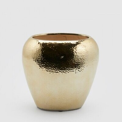 Vaso bombato in metallo h.22x23x14 Edg Enzo De Gasperi