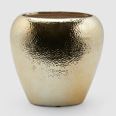 Vaso bombato in metallo h.28x29x17 Edg Enzo De Gasperi