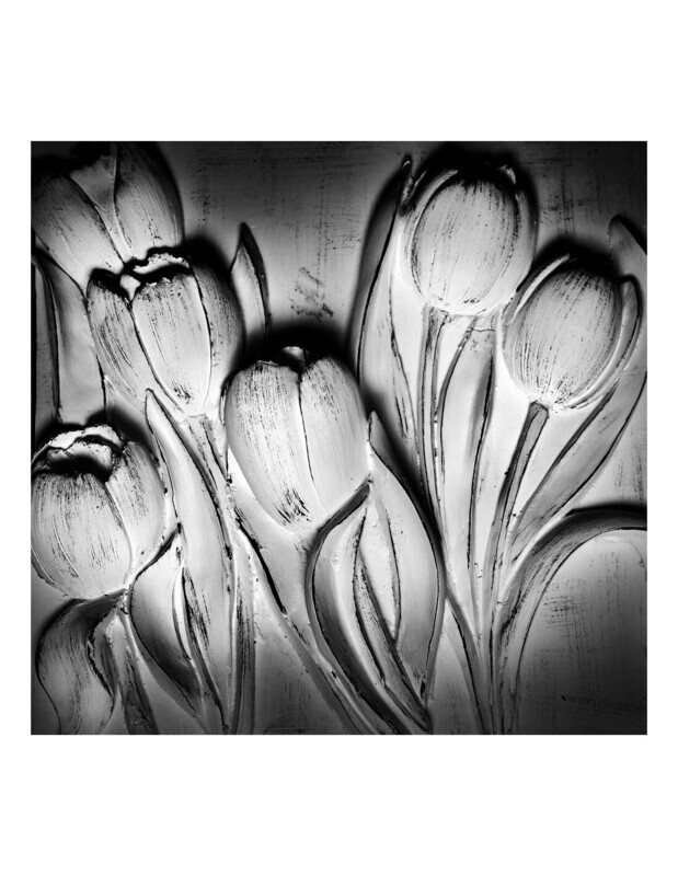 Placca da muro Tulipani col.bianco 25x25 Virginia Casa
