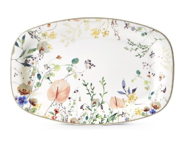 Vassoio ovale 30x20 in porcellana Jasmine Fade Maison