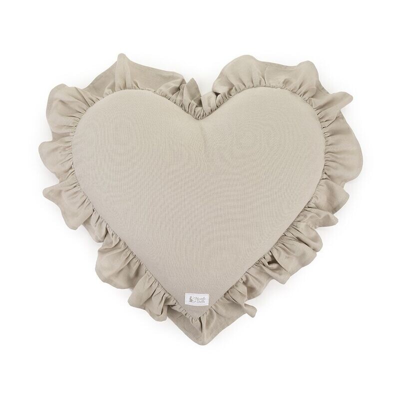 Cuscino con balza 45x45 Demetra beige Nuvole di Stoffa