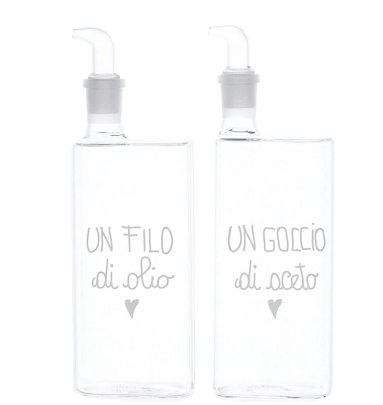 Set 2 bottiglie da 400 ml Filo di Olio-Goccio di aceto Simple Day