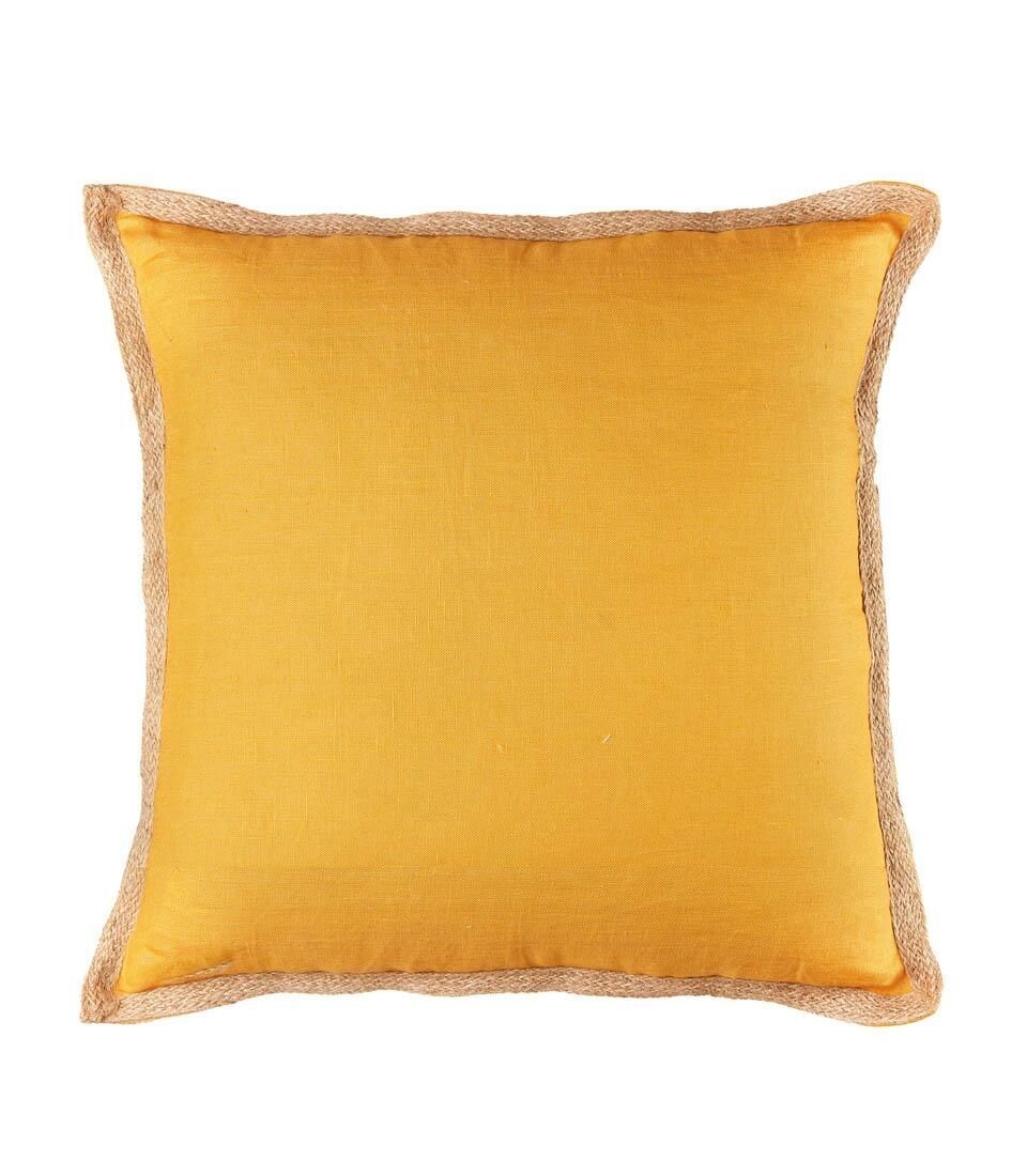 Cuscino in lino 50x50 col.giallo L'Oca Nera
