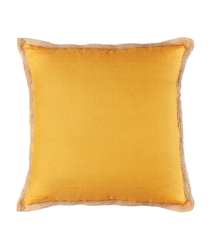 Cuscino in lino 50x50 col.giallo L'Oca Nera