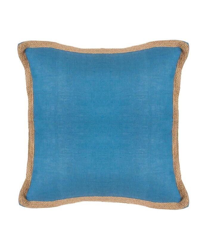 Cuscino in lino 50x50 col.blu L'Oca Nera