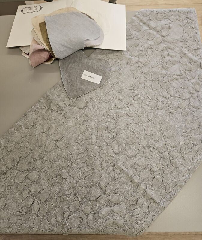 Runner in pizzo Kyoto 40x140 col.cemento Chez Moi