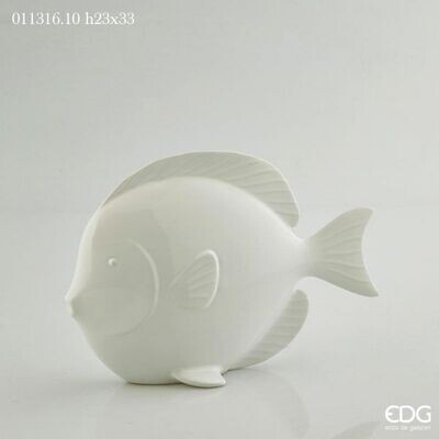 Pesce farfalla in ceramica 23x33 col.bianco Edg Enzo De Gasperi